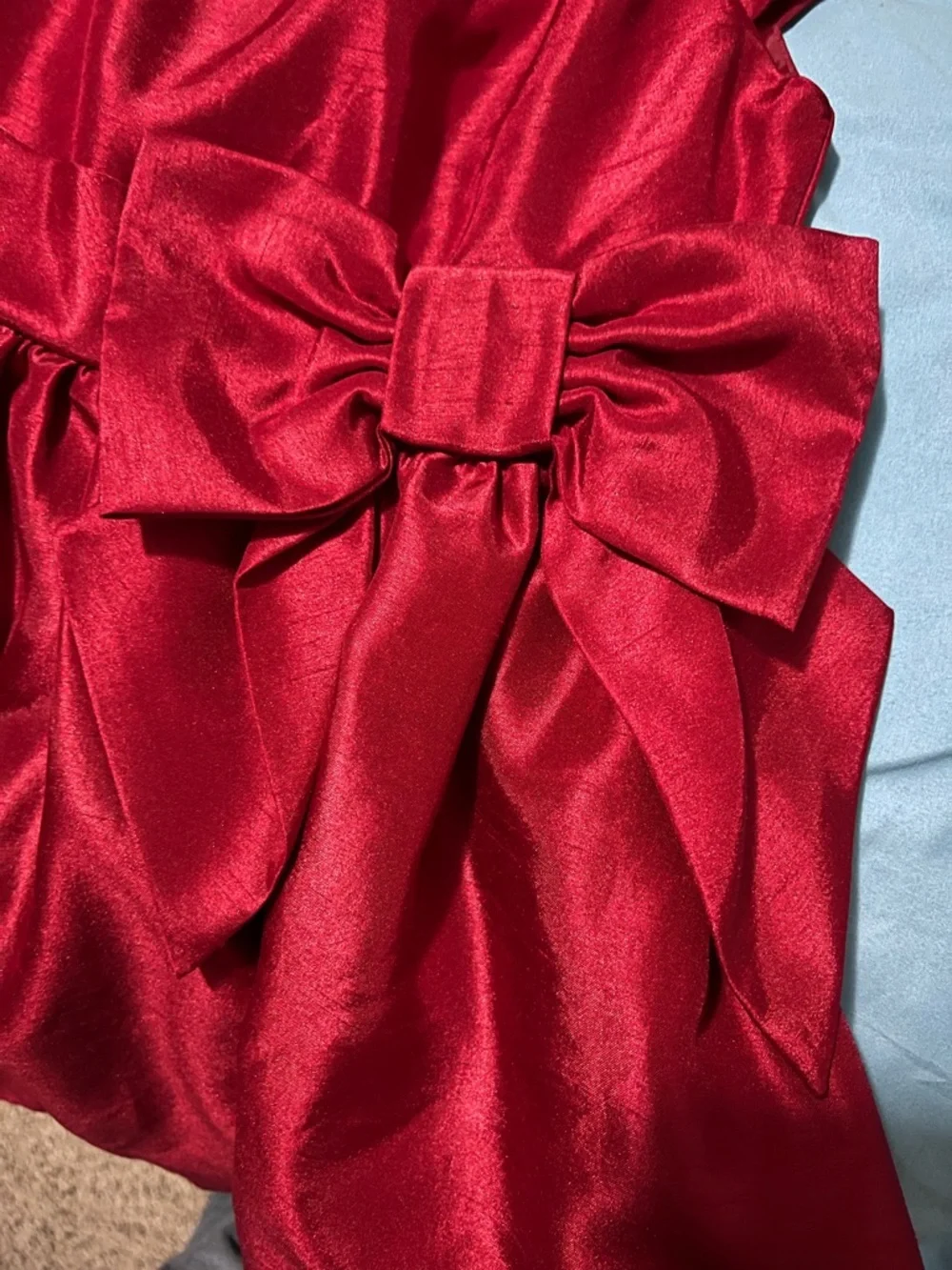 Gymboree Girls' Wine Red Satin Bow Party Dress